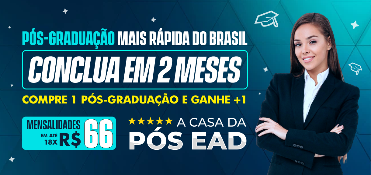 A Maior Campanha Educacional do Brasil - Faça 01 PÓS-GRADUAÇÃO E GANHE +2 Cursos de Pós Grátis + 7 Cursos de Extensão